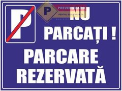 Indicator albastru parcari interzise